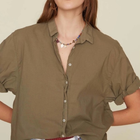 XiRENA Olive Button Down Shirt size SM - Picture 1 of 12